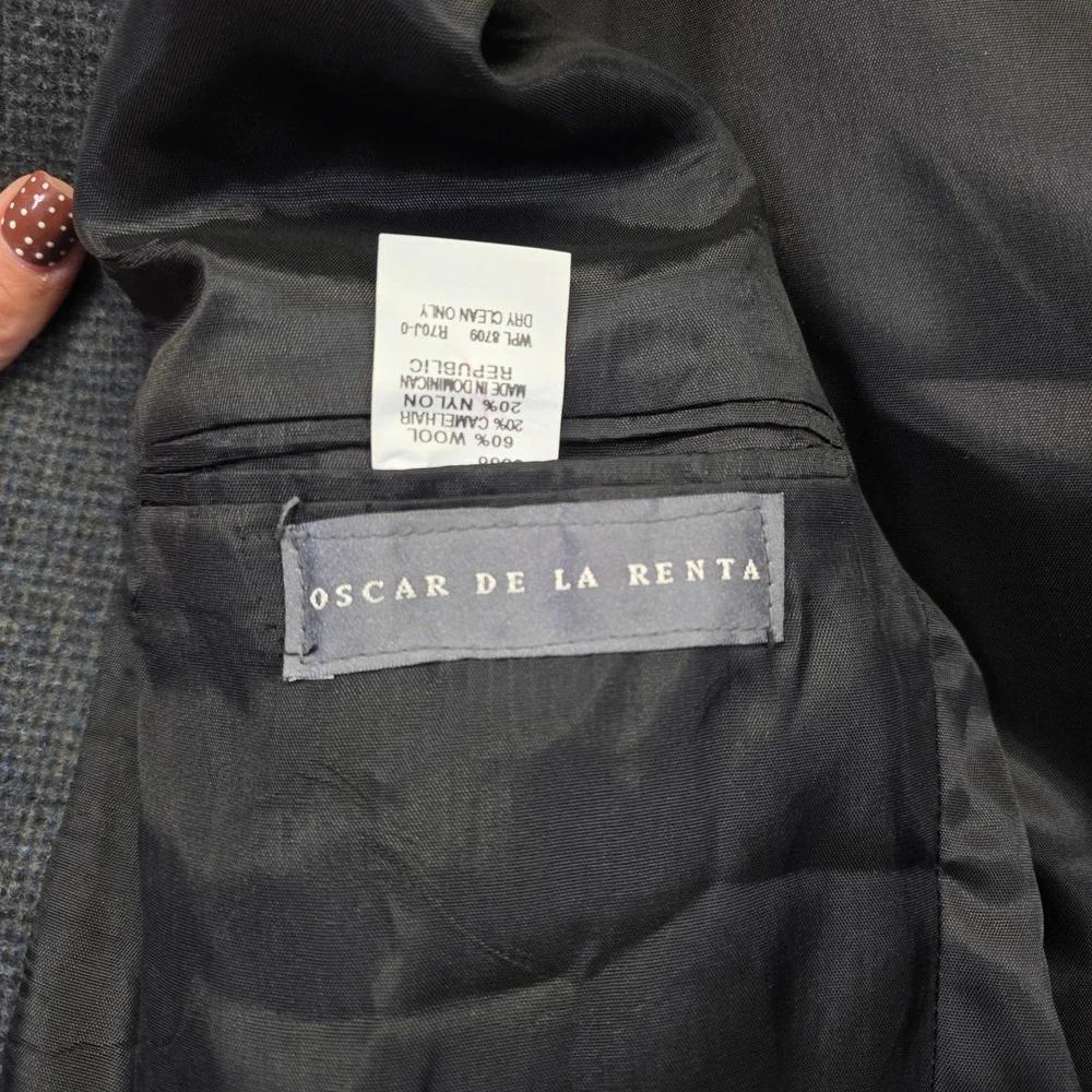Oscar de la Renta Blazer Mens 46 Gray Wool Cashmere Business Formal Sport‎ Coat